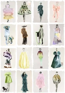 Cole and Son Tapete Damenmode Harrods Couture-Carousel_175-1003-Pastel